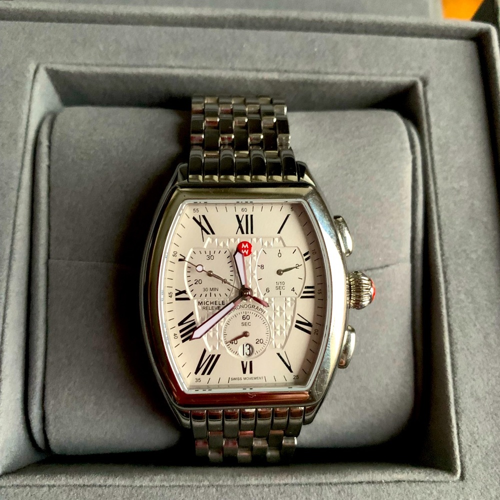 Women’s Michele Roman numeral watch